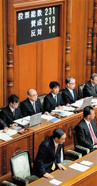 27日，日本國會參議院公布新建“國家安全保障會議”法案投票結果。