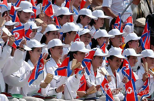 資料圖：朝鮮拉拉隊員（韓聯社）