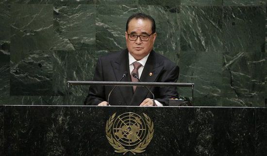 9月27日，朝鮮外相李洙墉在聯(lián)大發(fā)表講話。