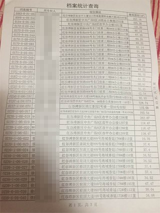 南昌中級人民法院一法官證實，他從南昌市房管局調出徐林保及其家人名下的部分房產信息表。