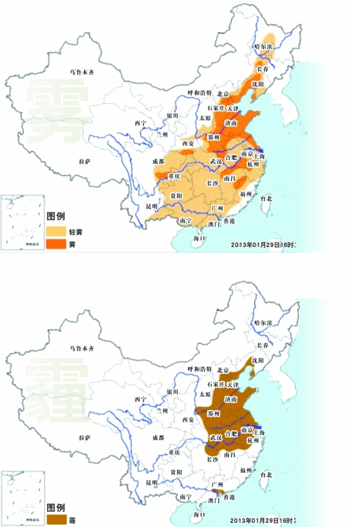 北京、天津、石家莊等屬嚴(yán)重污染，鄭州、武漢等屬重度污染